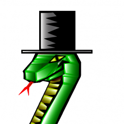 Snake with a top hat