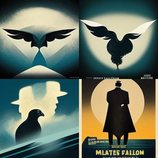 flying maltese falcon forties movie poster